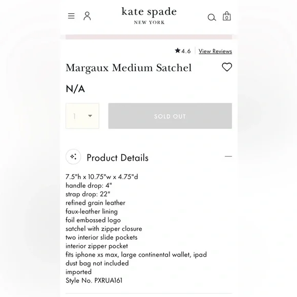 Kate Spade Margaux Medium Satchel Leather Shoulder Bag with matching wallet - Picture 3 of 13